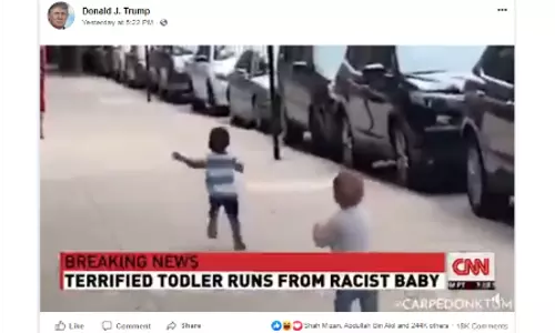 ফেইক নিউজ বলে নিজেই সিএনএন এর নামে ফেইক ভিডিও পোস্ট করলেন ট্রাম্প ফেইক নিউজ বলে নিজেই সিএনএন এর নামে ফেইক ভিডিও পোস্ট করলেন ট্রাম্প