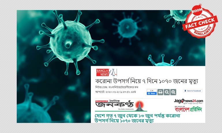 করোনা উপসর্গ নিয়ে মৃত্যু: সিজিএসের রিপোর্ট ভুলভাবে প্রকাশ সংবাদমাধ্যমে করোনা উপসর্গ নিয়ে মৃত্যু: সিজিএসের রিপোর্ট ভুলভাবে প্রকাশ সংবাদমাধ্যমে