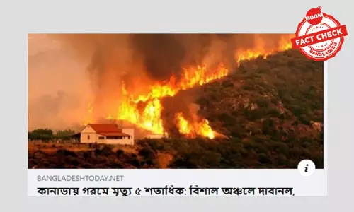 ছবিটি কানাডার সাম্প্রতিক দাবানলের নয় বরং গ্রিসের ছবিটি কানাডার সাম্প্রতিক দাবানলের নয় বরং গ্রিসের