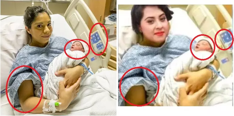 প্রকৃত ছবিটি (বামে) ও বুবলির চেহারা বসিয়ে এডিটেড ছবিটি (ডানে) প্রকৃত ছবিটি (বামে) ও বুবলির চেহারা বসিয়ে এডিটেড ছবিটি (ডানে)