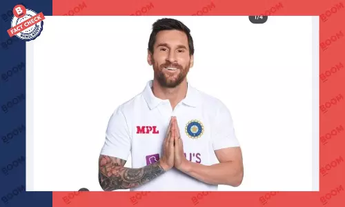 মেসির জার্সিতে ভারতীয় ক্রিকেট দলের লোগোর ছবিটি এডিট করা মেসির জার্সিতে ভারতীয় ক্রিকেট দলের লোগোর ছবিটি এডিট করা