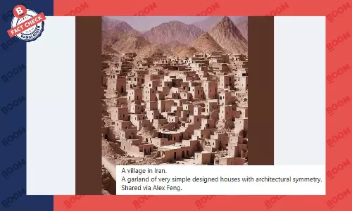 ইরানের গ্রাম হিসেবে প্রচারিত ছবিটি এআই জেনারেটেড