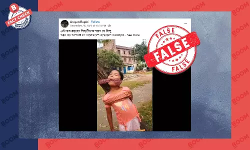 অভিনয়ের দৃশ্য হিন্দু শিশু হত্যার বলে বিভ্রান্তিকরভাবে প্রচার