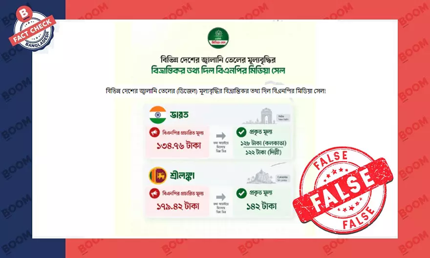 বিএনপি মিডিয়া সেলের তথ্যে ভুল বলে এনসিপির দেয়া তথ্যটি বরং সঠিক নয় বিএনপি মিডিয়া সেলের তথ্যে ভুল বলে এনসিপির দেয়া তথ্যটি বরং সঠিক নয়